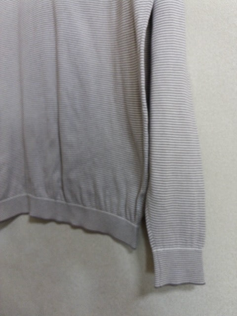 JOHN SMEDLEY - シーアイランドコットン製Vネックボーダーカットソー