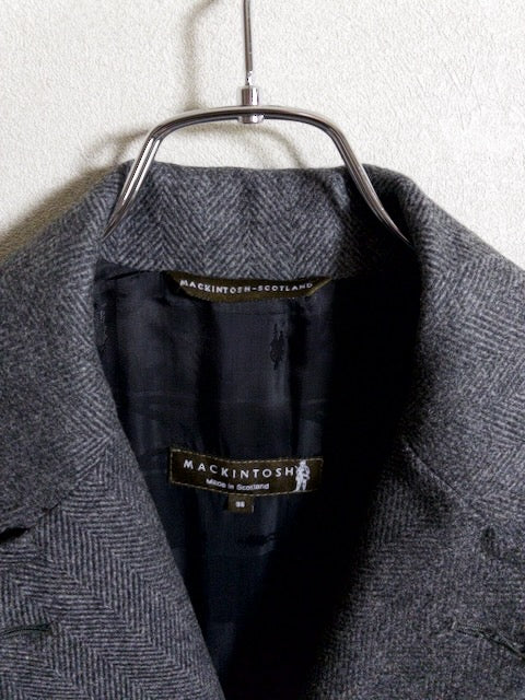 Mackintosh - 2010年代製ウールヘリンボーン織りダブルチェスターコート