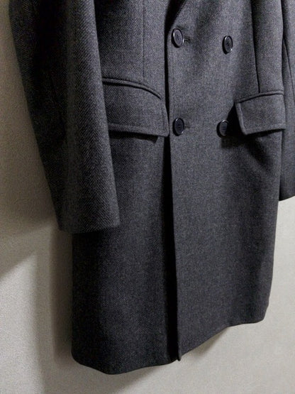 Mackintosh - 2010年代製ウールヘリンボーン織りダブルチェスターコート