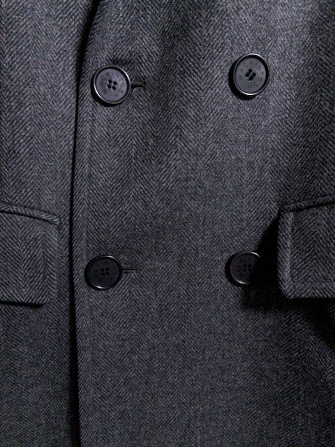 Mackintosh - 2010年代製ウールヘリンボーン織りダブルチェスターコート
