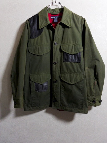 Ralph Lauren - 90sレザーパッチオイルドハンティングジャケット