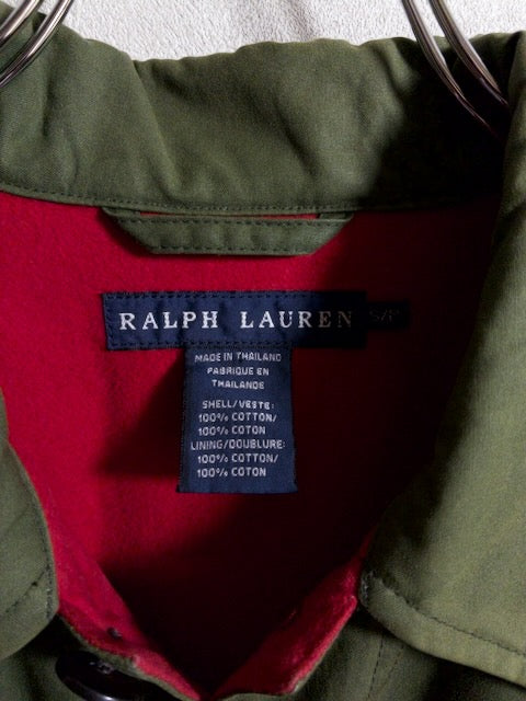 Ralph Lauren - 90sレザーパッチオイルドハンティングジャケット