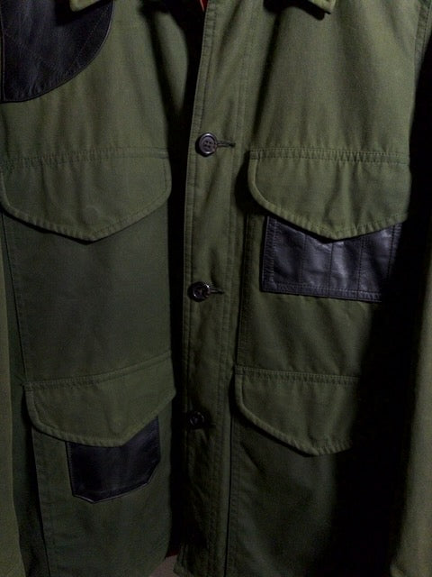 Ralph Lauren - 90sレザーパッチオイルドハンティングジャケット