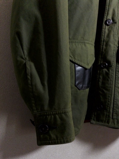 Ralph Lauren - 90sレザーパッチオイルドハンティングジャケット
