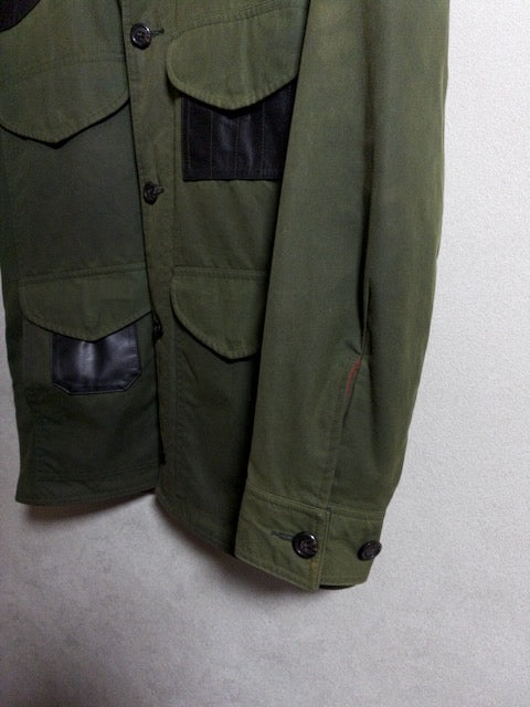 Ralph Lauren - 90sレザーパッチオイルドハンティングジャケット