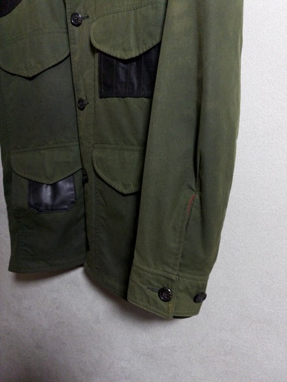 Ralph Lauren - 90sレザーパッチオイルドハンティングジャケット