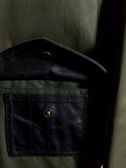 Ralph Lauren - 90sレザーパッチオイルドハンティングジャケット