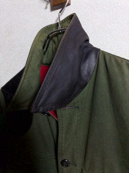 Ralph Lauren - 90sレザーパッチオイルドハンティングジャケット