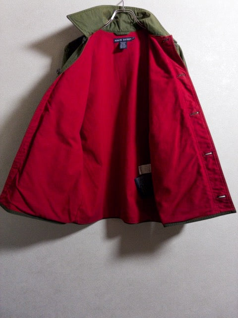 Ralph Lauren - 90sレザーパッチオイルドハンティングジャケット