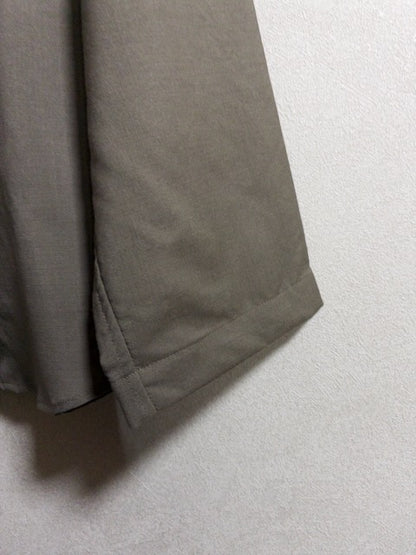 marka - 2019年製ウールモヘヤ混のオリーブグレー色ジップアップシャツ