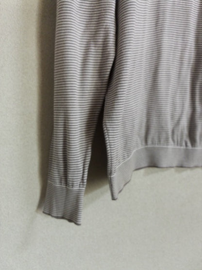 JOHN SMEDLEY - シーアイランドコットン製Vネックボーダーカットソー