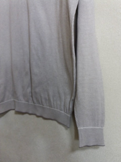 JOHN SMEDLEY - シーアイランドコットン製Vネックボーダーカットソー