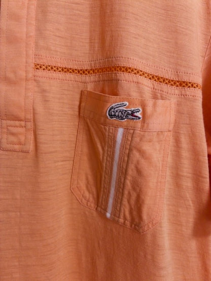 Lacoste - 1970〜80年代製フロントに透かし編みが施されたリネンポロシャツ