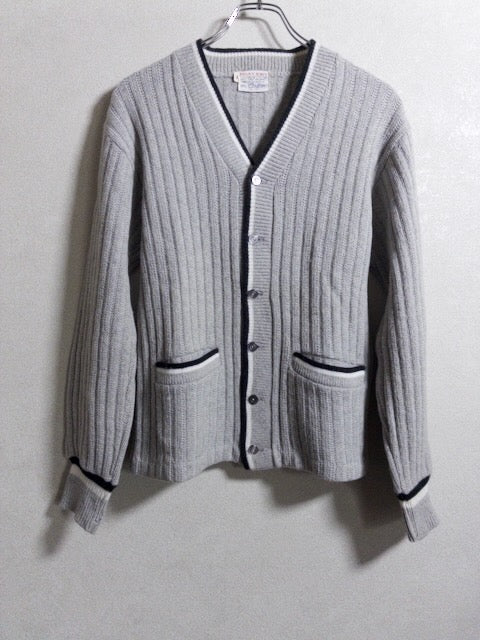Gloray Knitting Mills - 1960年代製ラインデザインのニットカーディガン