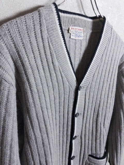 Gloray Knitting Mills - 1960年代製ラインデザインのニットカーディガン