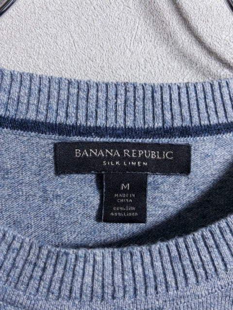 Banana Republic - 90年代製シルクリネンクルーネックニット