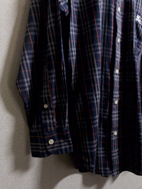 Burberrys - 1990年代製チェック柄ボタンダウン長袖シャツ
