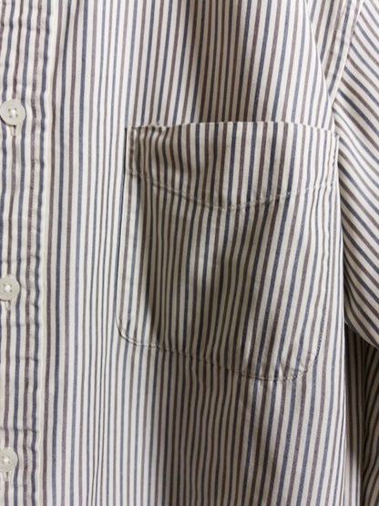 Aquascutum - 90年代製綿テンセルストライプ長袖シャツ