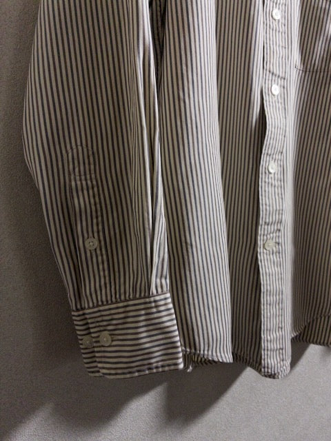 Aquascutum - 90年代製綿テンセルストライプ長袖シャツ
