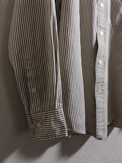 Aquascutum - 90年代製綿テンセルストライプ長袖シャツ