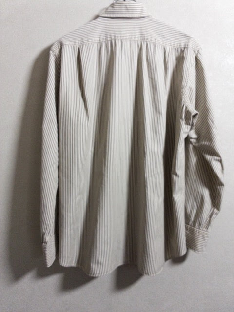 Aquascutum - 90年代製綿テンセルストライプ長袖シャツ