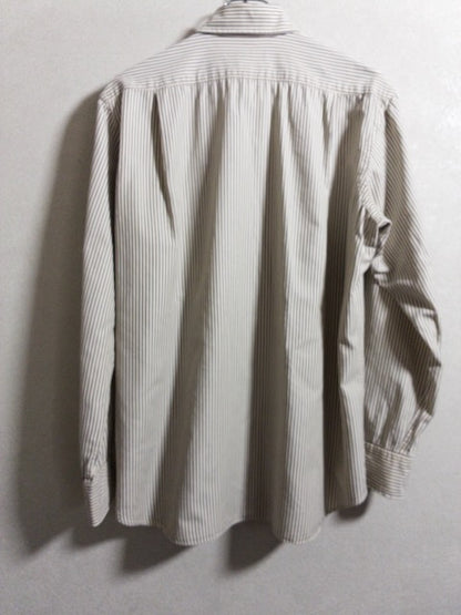 Aquascutum - 90年代製綿テンセルストライプ長袖シャツ