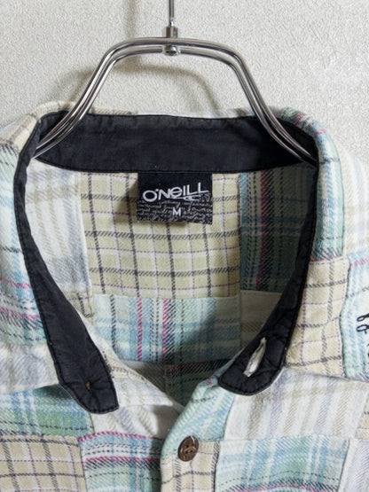 O'NEILL - 90年代製インド綿パッチワークチェック長袖シャツ
