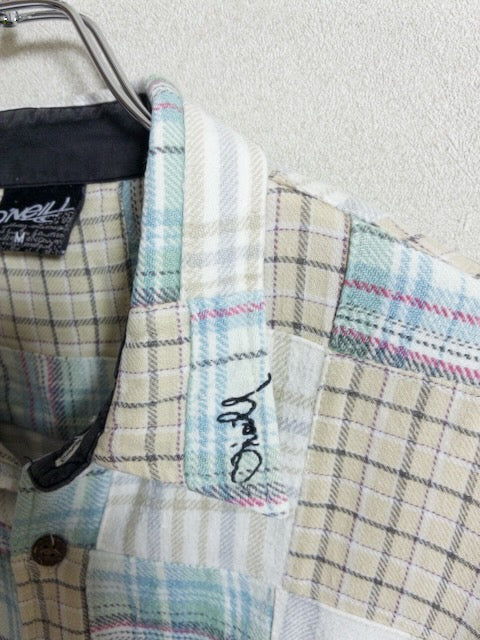 O'NEILL - 90年代製インド綿パッチワークチェック長袖シャツ