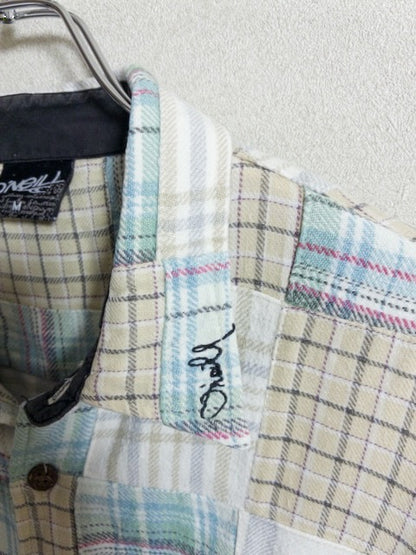 O'NEILL - 90年代製インド綿パッチワークチェック長袖シャツ