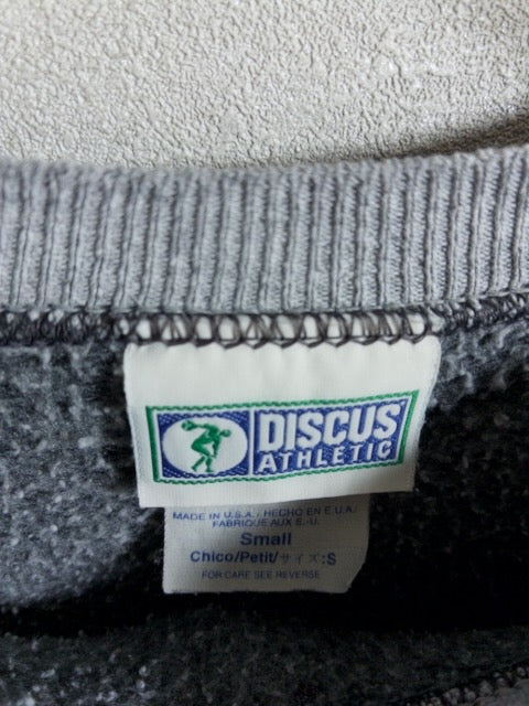 DISCUS ATHLETIC - 1990年代製リブストライプ仕様のダークグレースウェット