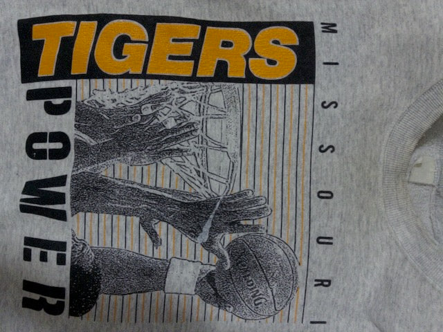 MISSOURI TIGERS - 1990年代製チームプリントのグレースウェット