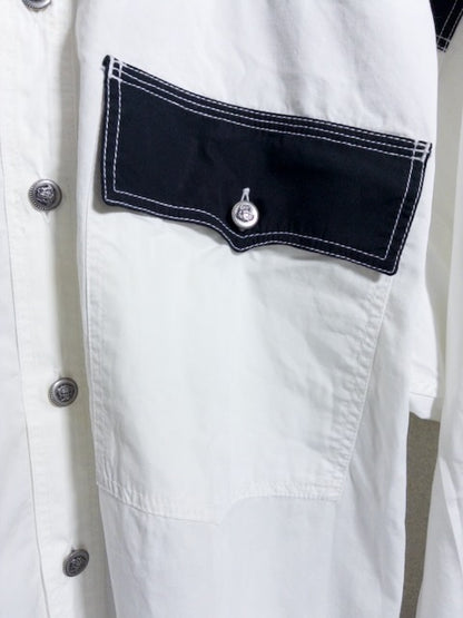 VERSACE JEANS COUTURE - 1990年代後半製白黒ツートンの長袖シャツ