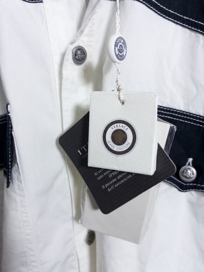 VERSACE JEANS COUTURE - 1990年代後半製白黒ツートンの長袖シャツ