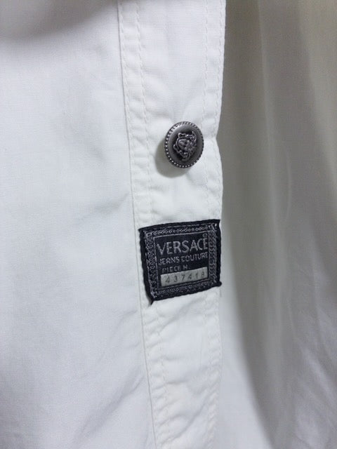 VERSACE JEANS COUTURE - 1990年代後半製白黒ツートンの長袖シャツ