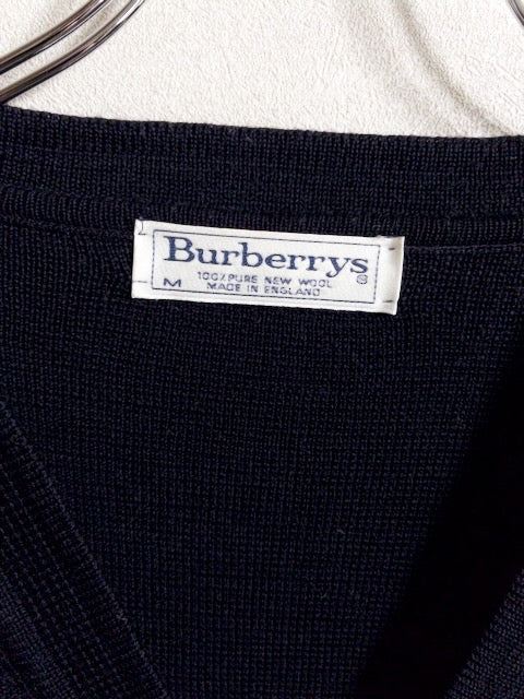 Burberrys - 1980〜90年代製金ボタン仕様のウールニットカーディガン