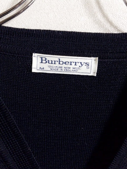 Burberrys - 1980〜90年代製金ボタン仕様のウールニットカーディガン