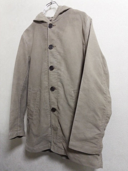 VETRA for UNITED ARROWS - フレンチモールスキン素材のベージュフードブルゾン