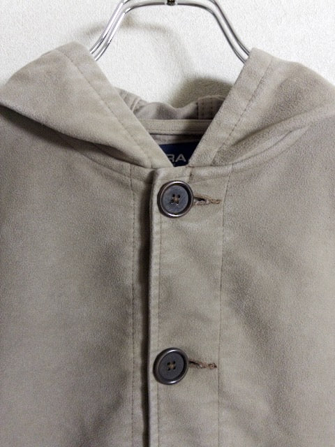 VETRA for UNITED ARROWS - フレンチモールスキン素材のベージュフードブルゾン