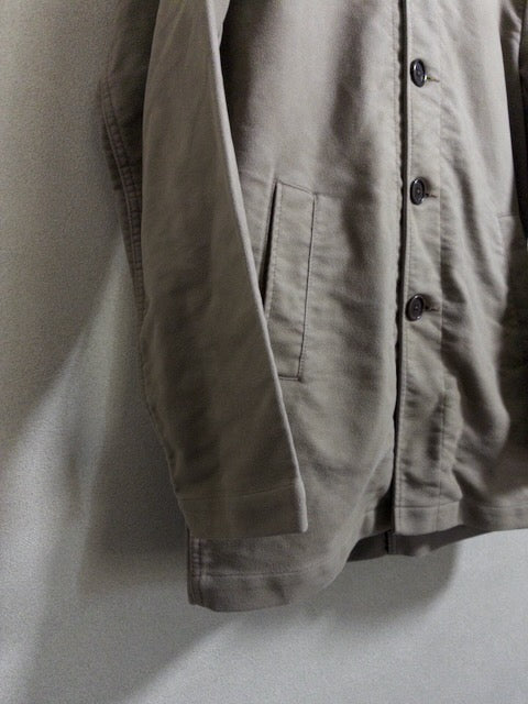 VETRA for UNITED ARROWS - フレンチモールスキン素材のベージュフードブルゾン