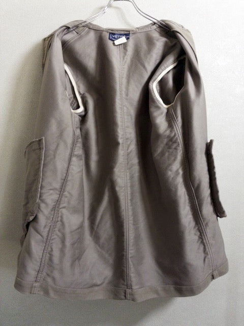 VETRA for UNITED ARROWS - フレンチモールスキン素材のベージュフードブルゾン
