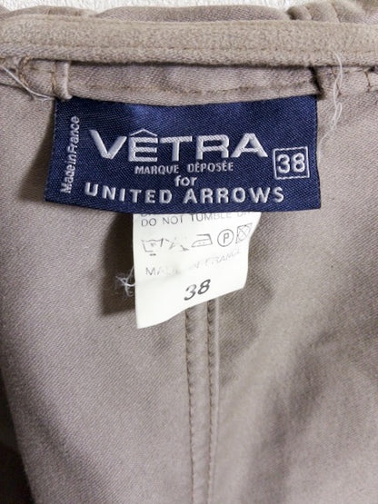 VETRA for UNITED ARROWS - フレンチモールスキン素材のベージュフードブルゾン
