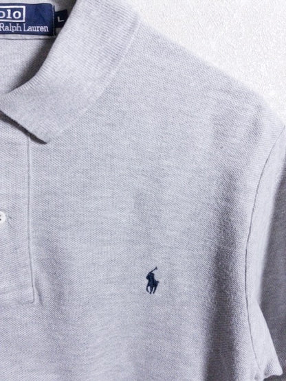 Ralph Lauren - 1990年代製ポニー刺繍ロゴ鹿の子半袖ポロシャツ