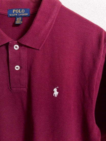 Ralph Lauren - 深みのある赤が特徴の鹿の子半袖ポロシャツ