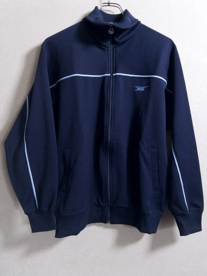 asics - 1990年代製の水色ライン入りジップアップブルゾン
