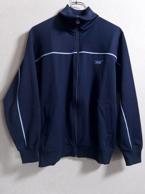 asics - 1990年代製の水色ライン入りジップアップブルゾン