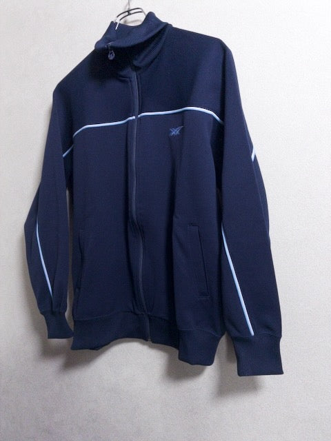asics - 1990年代製の水色ライン入りジップアップブルゾン