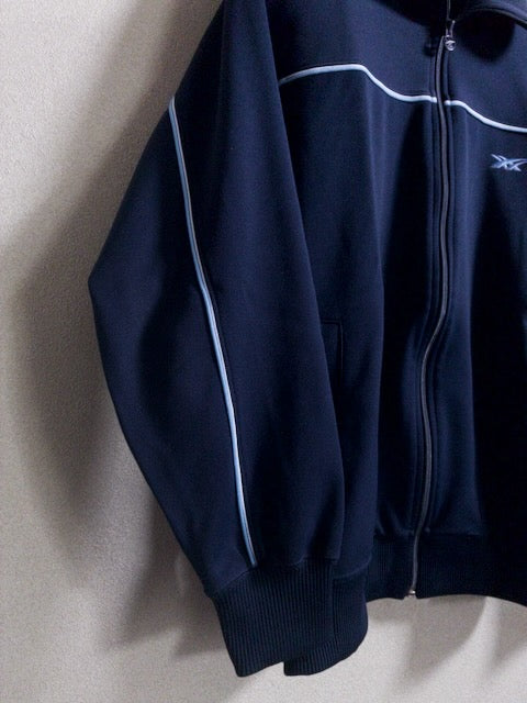 asics - 1990年代製の水色ライン入りジップアップブルゾン