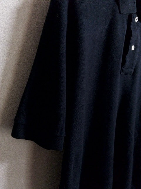 Ralph Lauren - 赤ポニー刺繍が映える漆黒の日本製半袖ポロシャツ