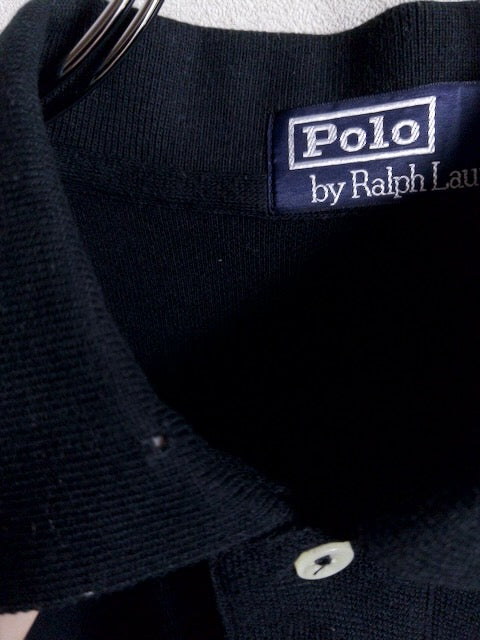 Ralph Lauren - 赤ポニー刺繍が映える漆黒の日本製半袖ポロシャツ