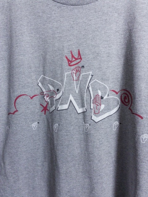 PNB NATION - 90年代後半製グラフィティプリント米国製Tシャツ